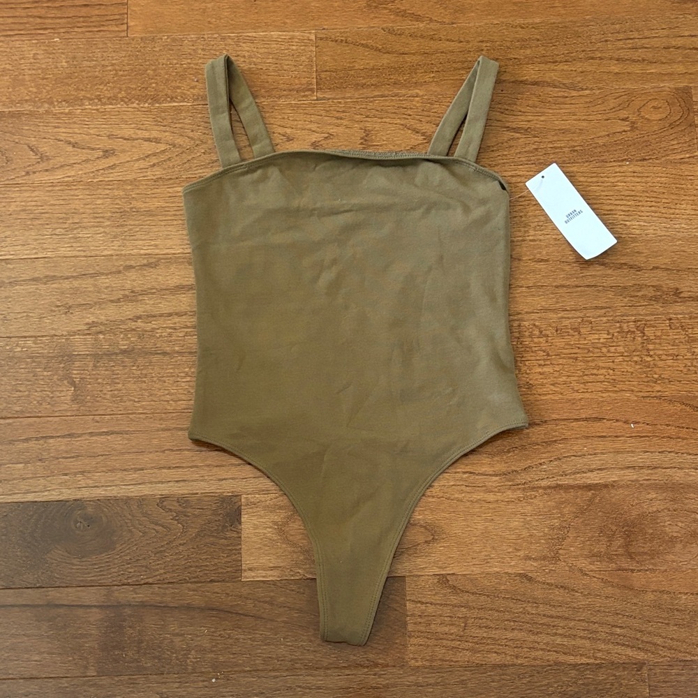 NWT Urban outfitters square neck sleeveless bodysuit size small brown